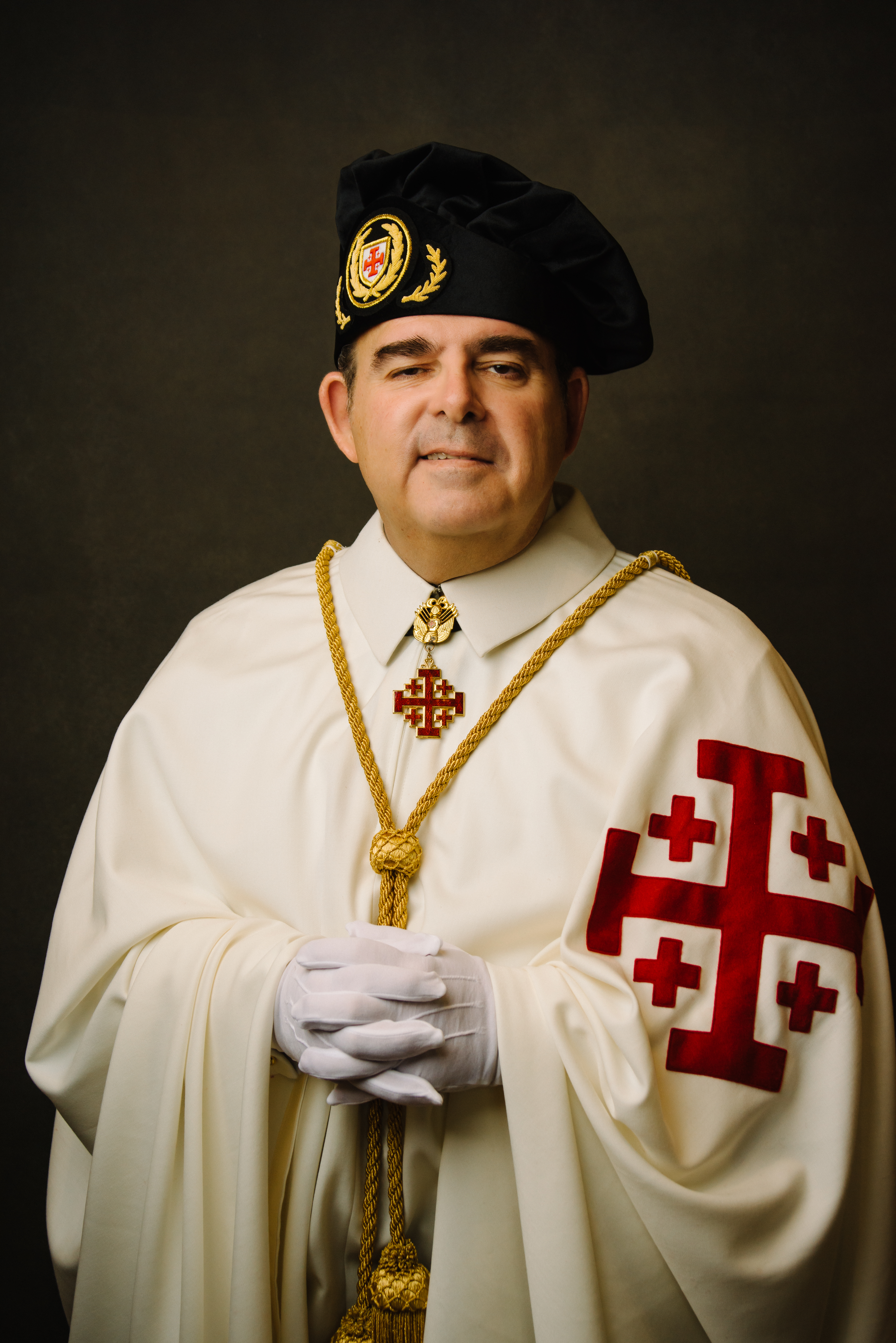 Equestrian Order Of The Holy Sepulchre Of Jerusalem Chapeau Black VTG 23.5” RARE Bishop boosts Equestrian Order of the Holy Sepulchre  main image 2
